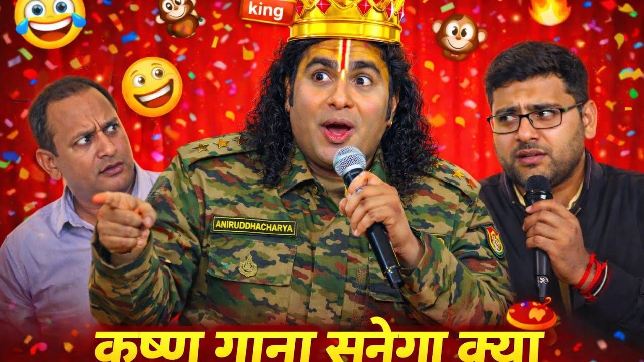 Shri aniruddhacharya ji maharaj funny video |got leatant baba aniruddhacharya pocky baba #funny 