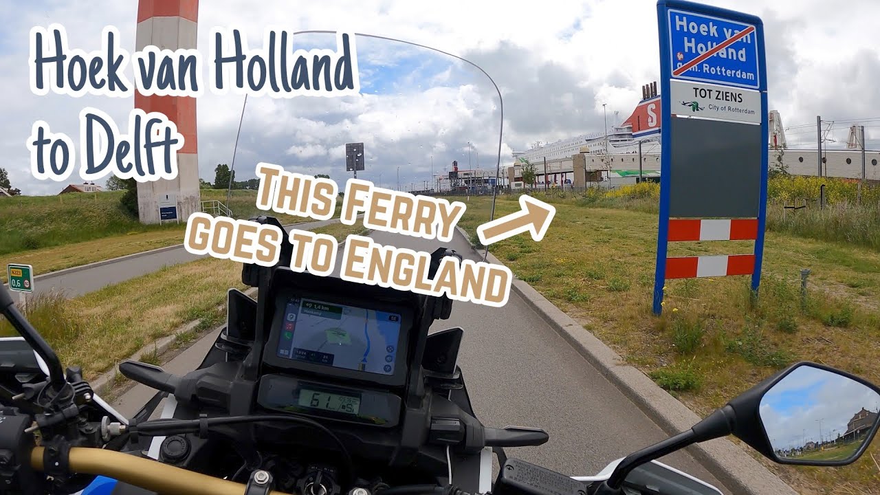 Touring from Hoek-van-Holland to Delft - Netherlands on Motorcycle