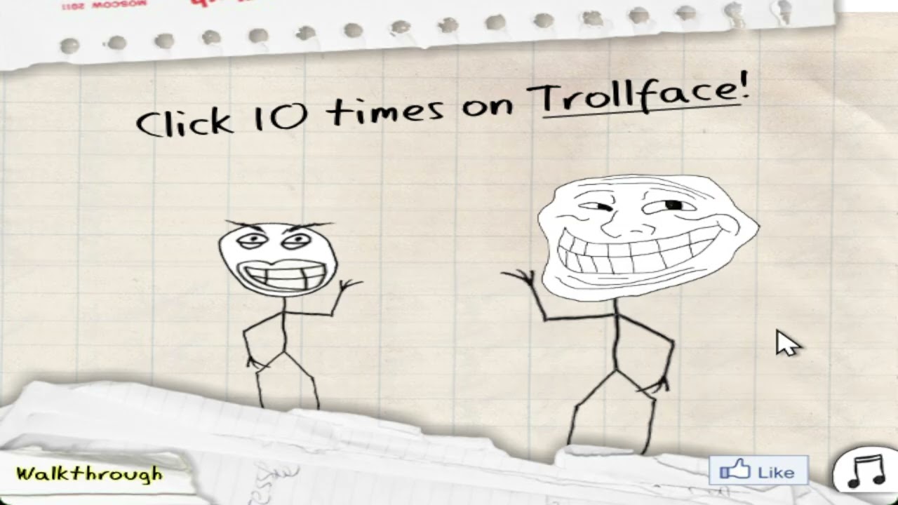 Trollface Quest 1 и 2 части прохождение