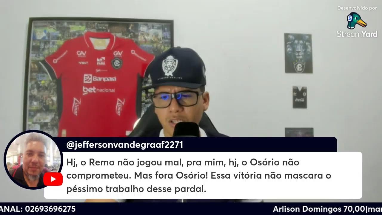 LIVE POS JOGO DE CAMETA 2 X 3 REMO| QUE JOGO MALUCO| SELO OSORIO DE QUALIDADE