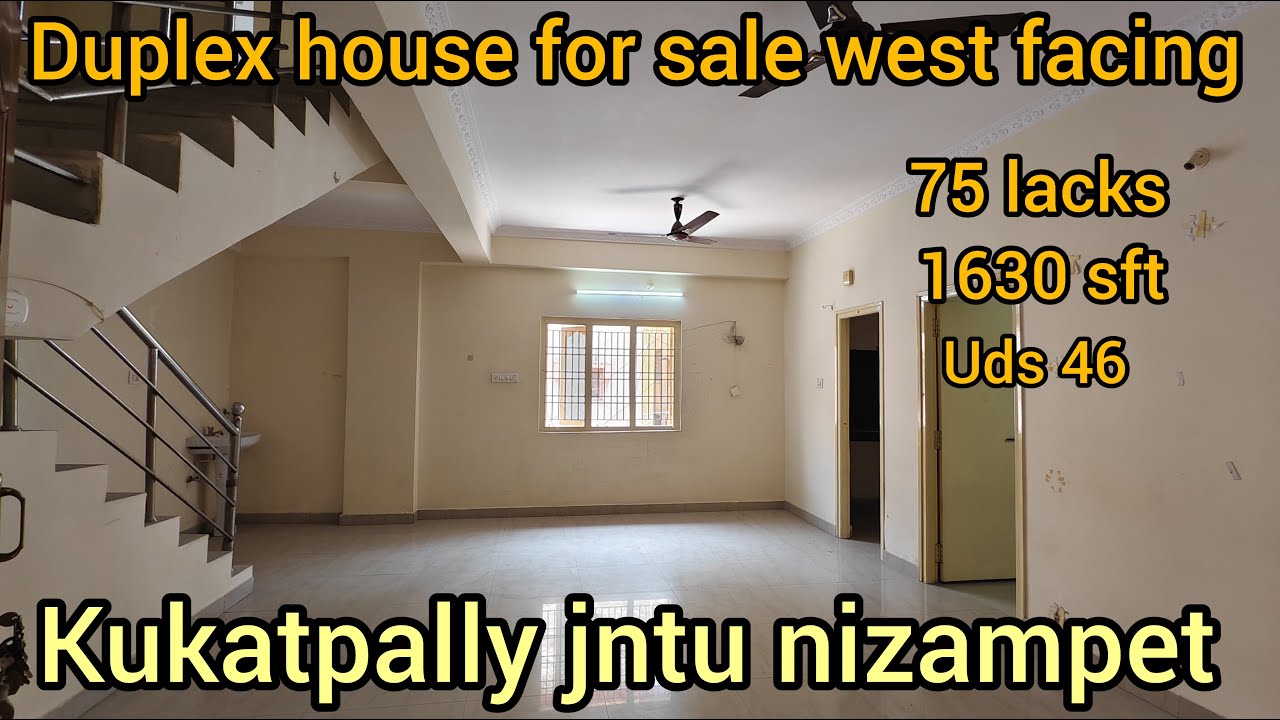 Duplex house for sale west facing 1630 sft uds 46 Kukatpally jntu nizampet