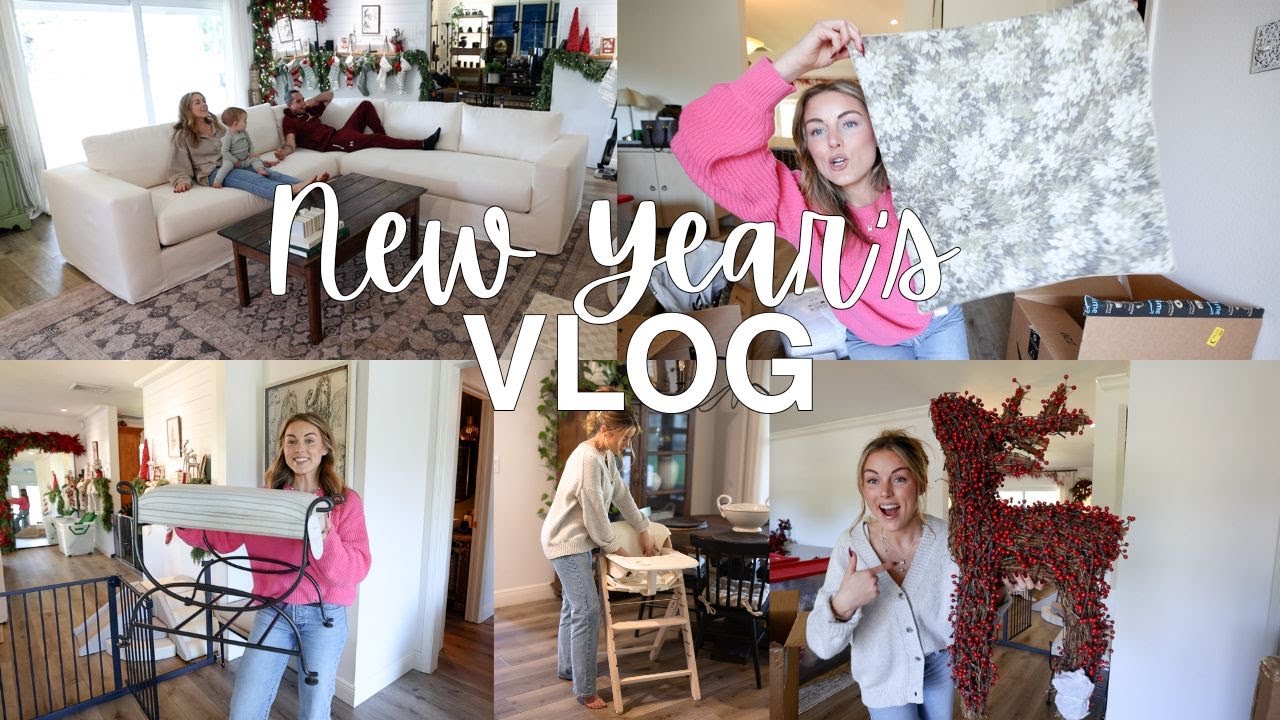 New Year's Vlog! | New couch, New Highchair, taking down Christmas and a home refresh!