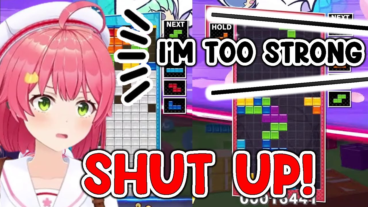 Miko meets a good player in Tetris