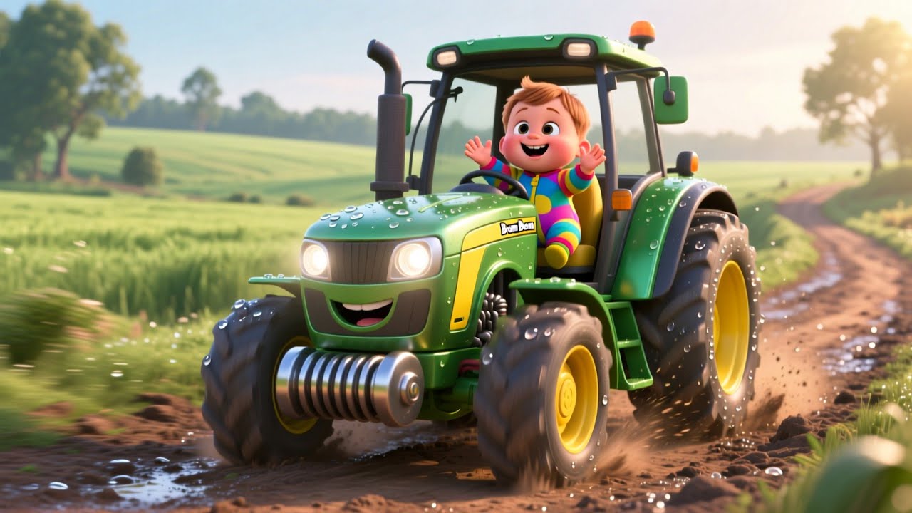 Boom Boom Tractor Farm 🚜🎶 Fun Farm Song for Kids | UK Nursery Rhymes
