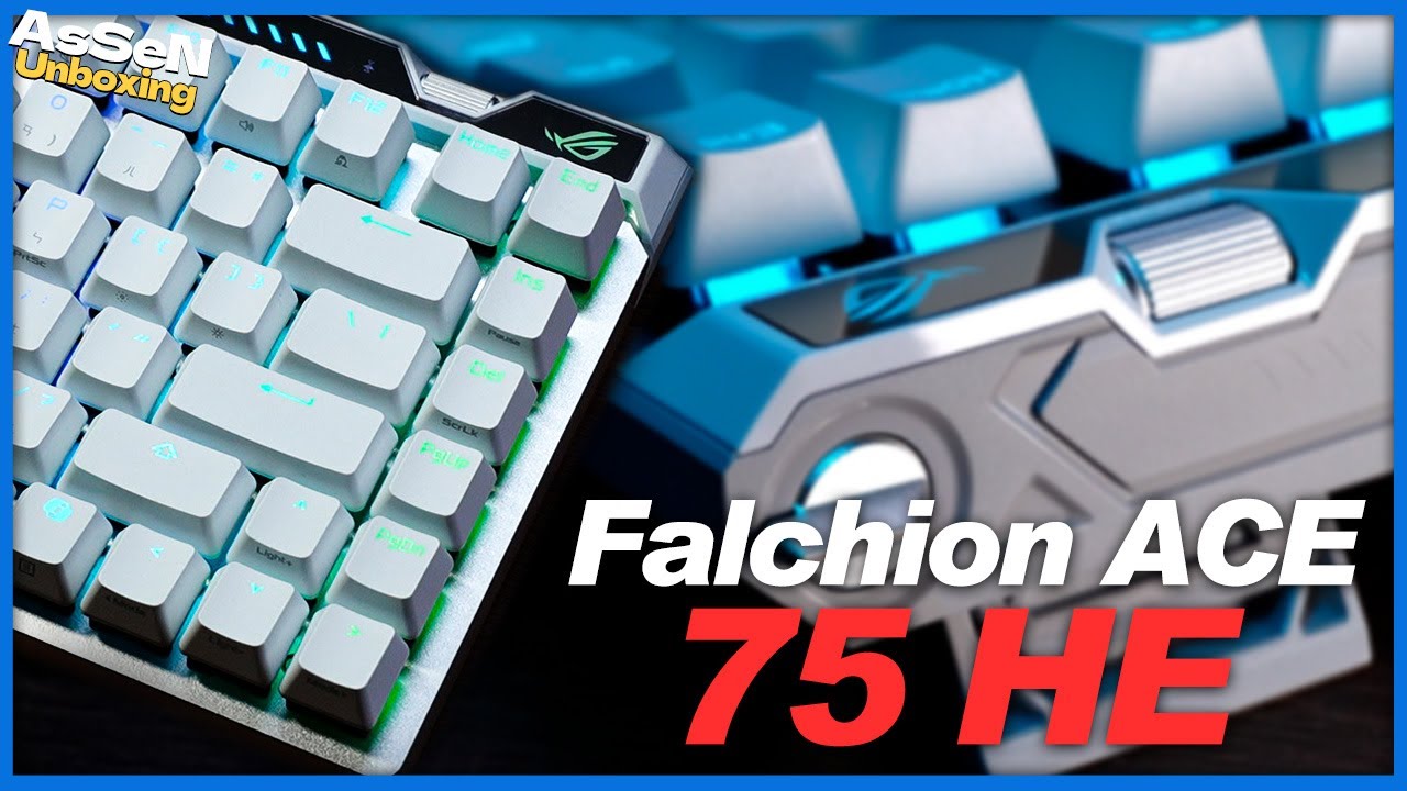 【AsSen 阿森】ROG 最完整的一把磁軸鍵盤？白色75%配列真的太好看了！ | ROG Falchion Ace 75 HE | 開箱不陌森