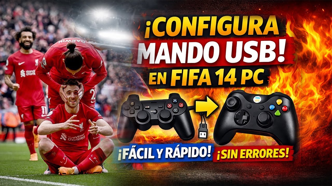 🔥 Cómo CONFIGURAR CUALQUIER MANDO USB en FIFA 14 PC (¡RÁPIDO y SIN ERRORES!)