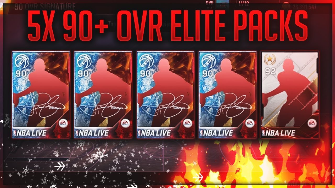 5x 90+ OVR GUARANTEED ELITE PLAYER PACKS! 92 OVR ELITE PULL! NBA Live Mobile 18 Pack Opening