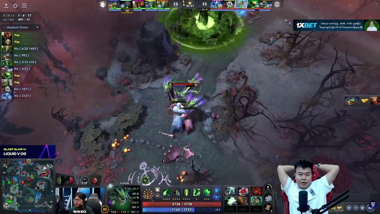 OG vs Team Liquid, Bo5, p&oacute;łfinał, Blast Slam VI