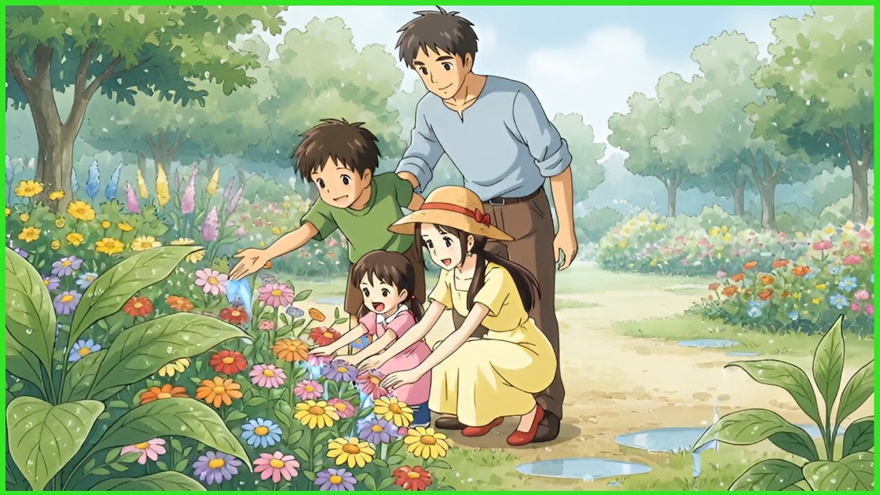 “A Cozy Rainy Day With Family | Ghibli Inspired Animation”