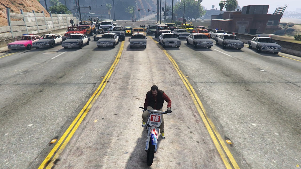 Bláznívá Jízda po Dálnici | GTA 5 | Dálnice | Los Santos | Motorka Sanchez