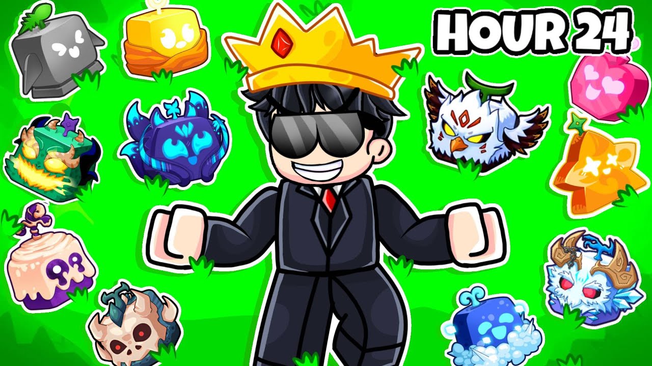 I Collected Every Fruit in 24 Hours in Blox Fruits Roblox