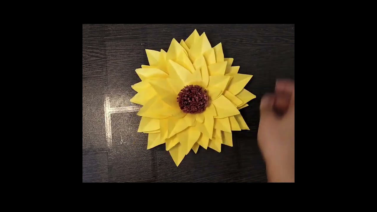 HOW TO MAKE SUN FLOWER IN EASY WAY 