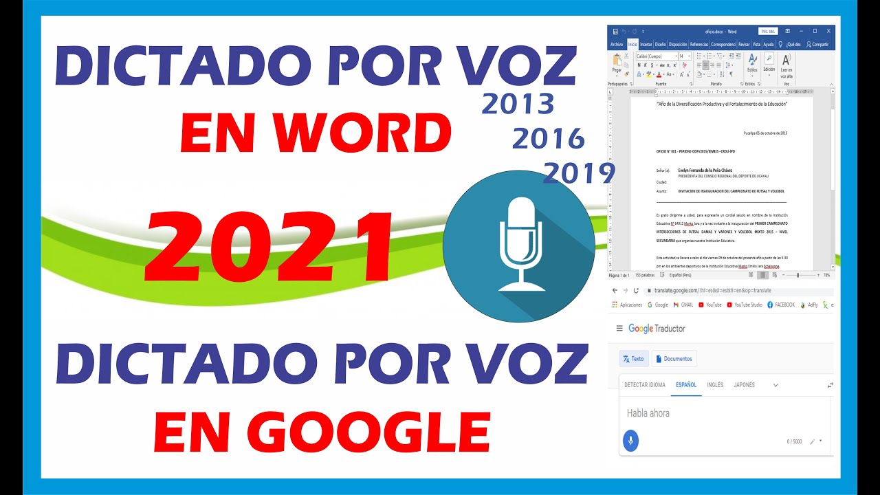Como escribir por voz en Word, cualquier versión / como escribir por voz en google