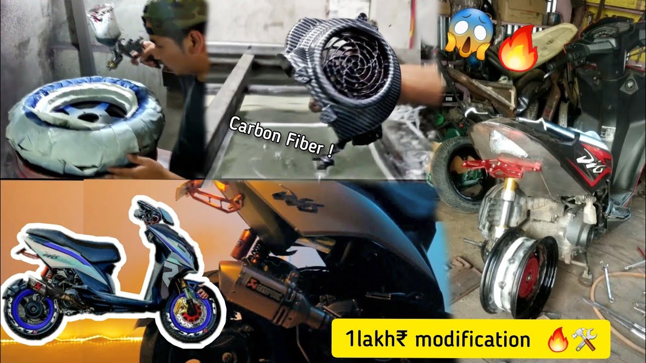 1 lakh Rs Modification on Honda Dio 🔥😱 Making of Most Expensive Honda Dio 🛠🔧