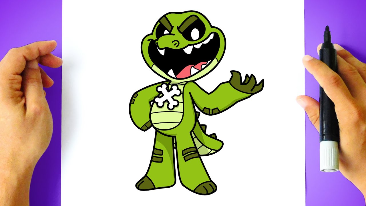 How to DRAW ALLISTER GATOR - Nightmare Critters - Drawing POPPY PLAYTIME Chapter 4