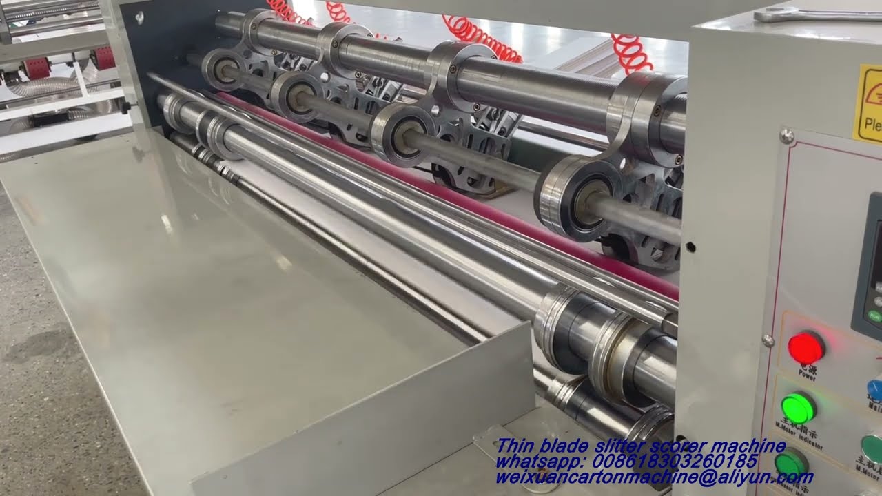 Corrugated board thin blade slitter creaser machine