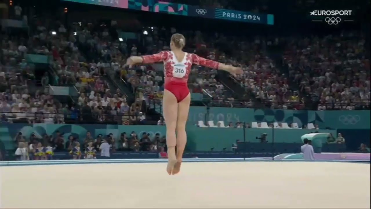 Ellie Black Floor Team Final 2024 Olympics
