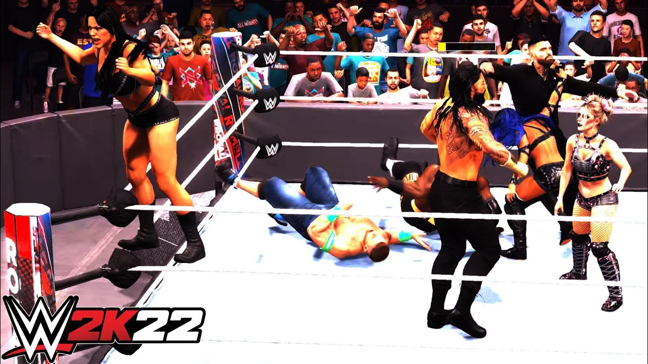 WWE 2K22 30 Men and Women Intergender Royal Rumble Match!