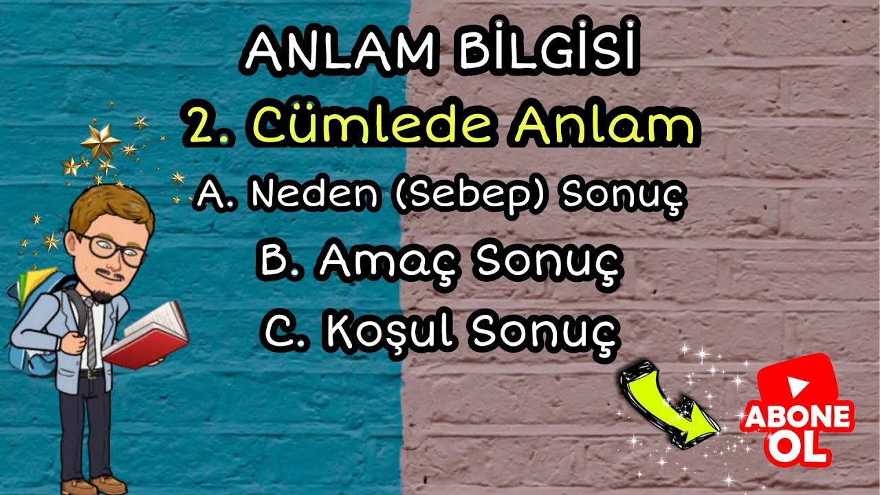 4)Neden Sonuç- Amaç Sonuç- Koşul Sonuç Cümleleri ( Eğlenerek  Öğren Serisi)