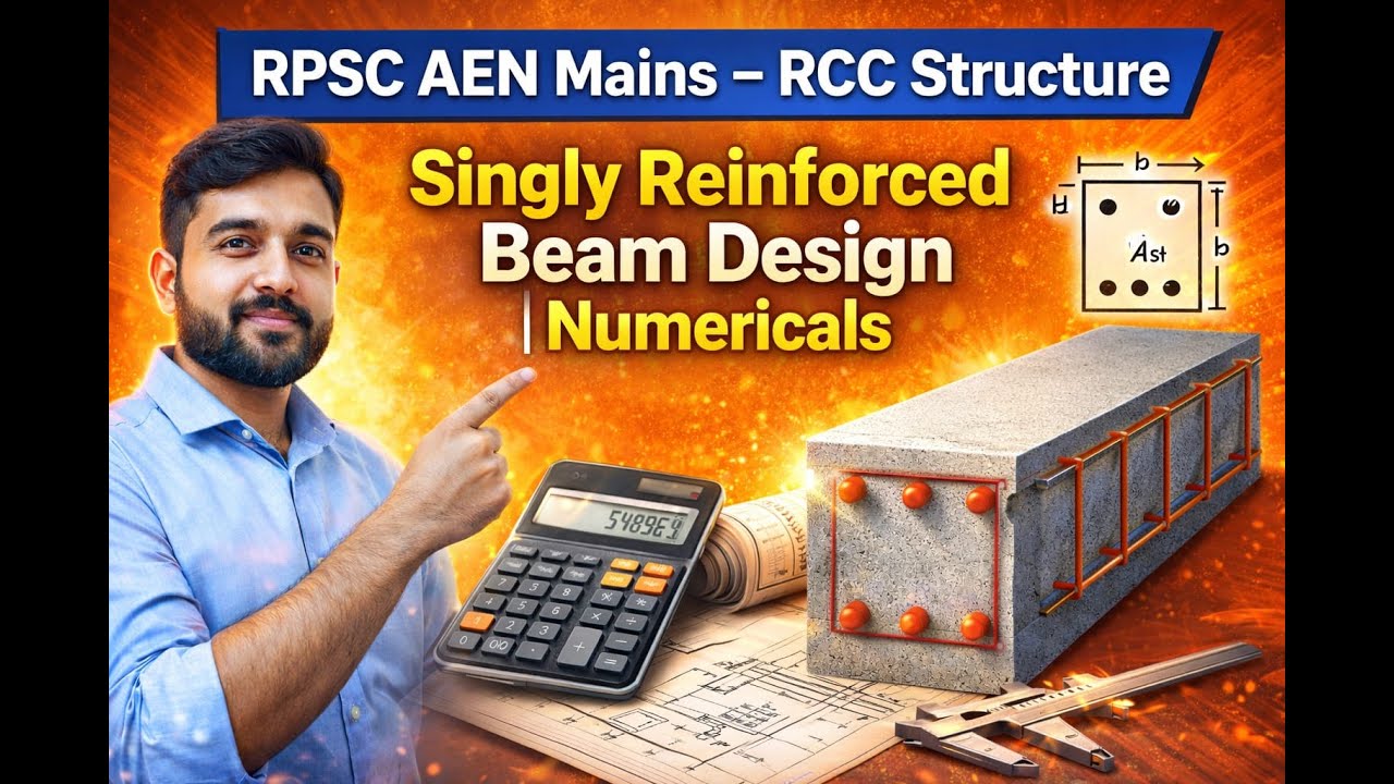 RPSC AEN Mains RCC | Singly Reinforced Beam Numerical | Most Expected Question