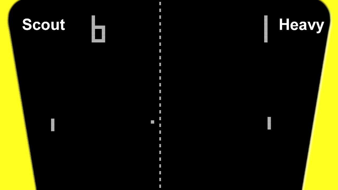 Scout and Heavy play Pong