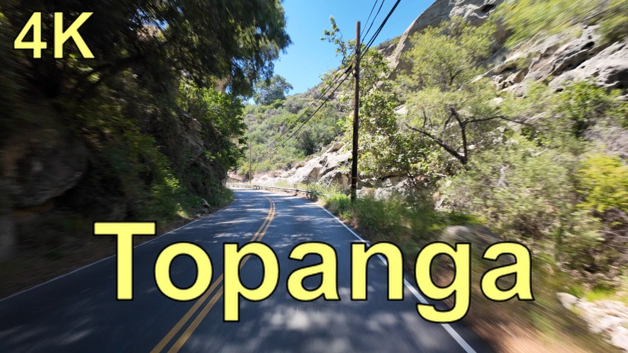 Relaxing Drive in Topanga, Los Angeles ASMR 4K