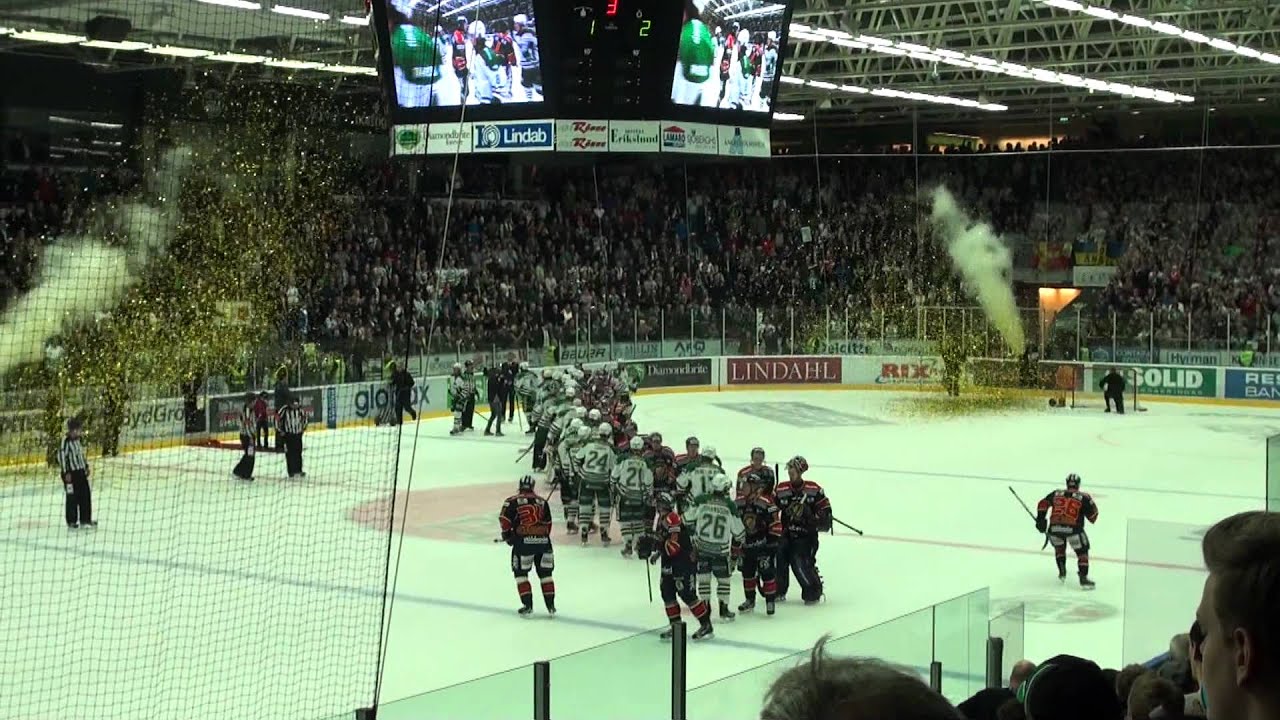 RÖGLE BK Lindab Arena 2012-04-06 RBK-DIF 1-2, slutet av matchen och publikens firande...