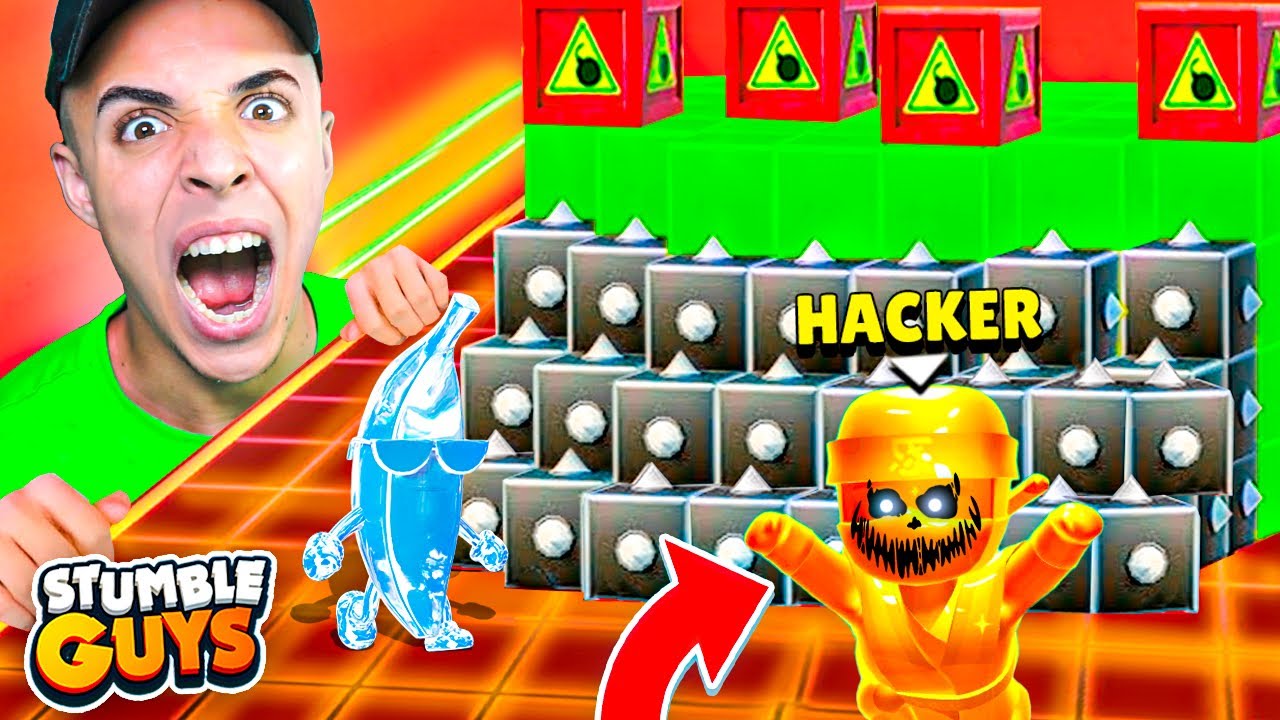 ENCONTR&Eacute; un HACKER en BLOCK DASH LEGENDARIO... 😨 STUMBLE GUYS