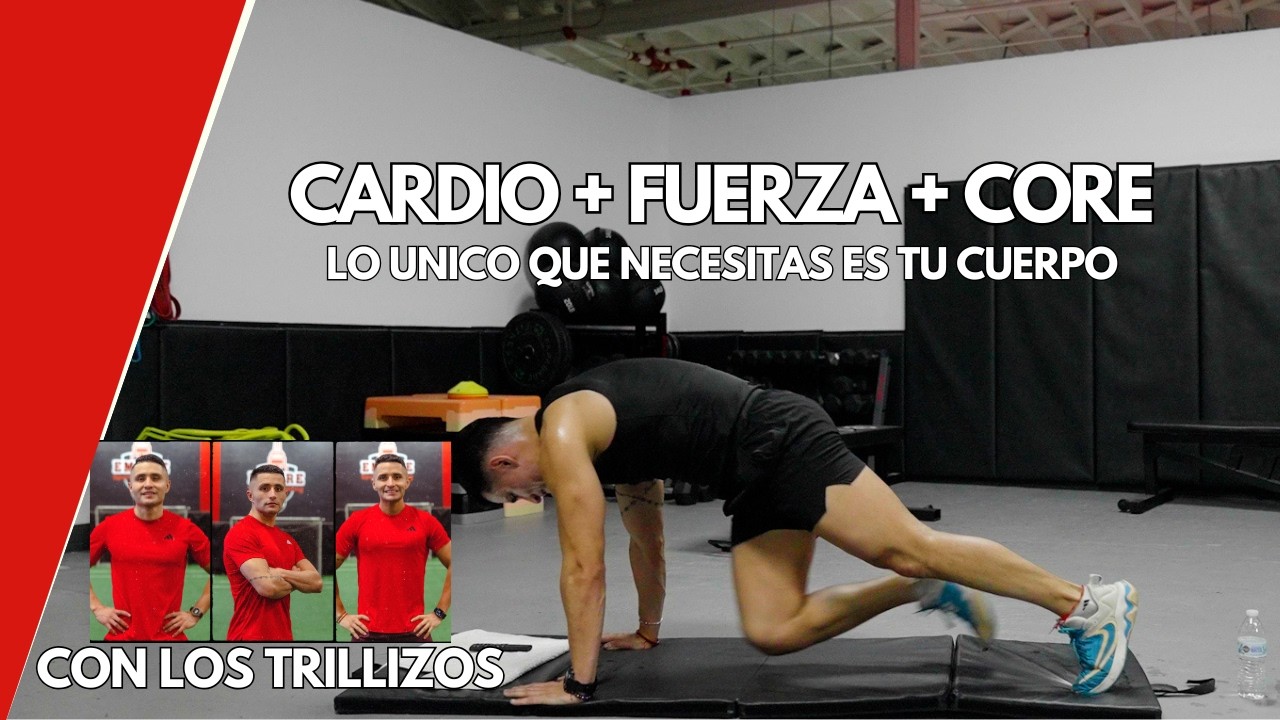 🔥 FULL BODY 30 MIN (Solo Peso Corporal) | Cardio + Fuerza + Core | Triple Boost NJ