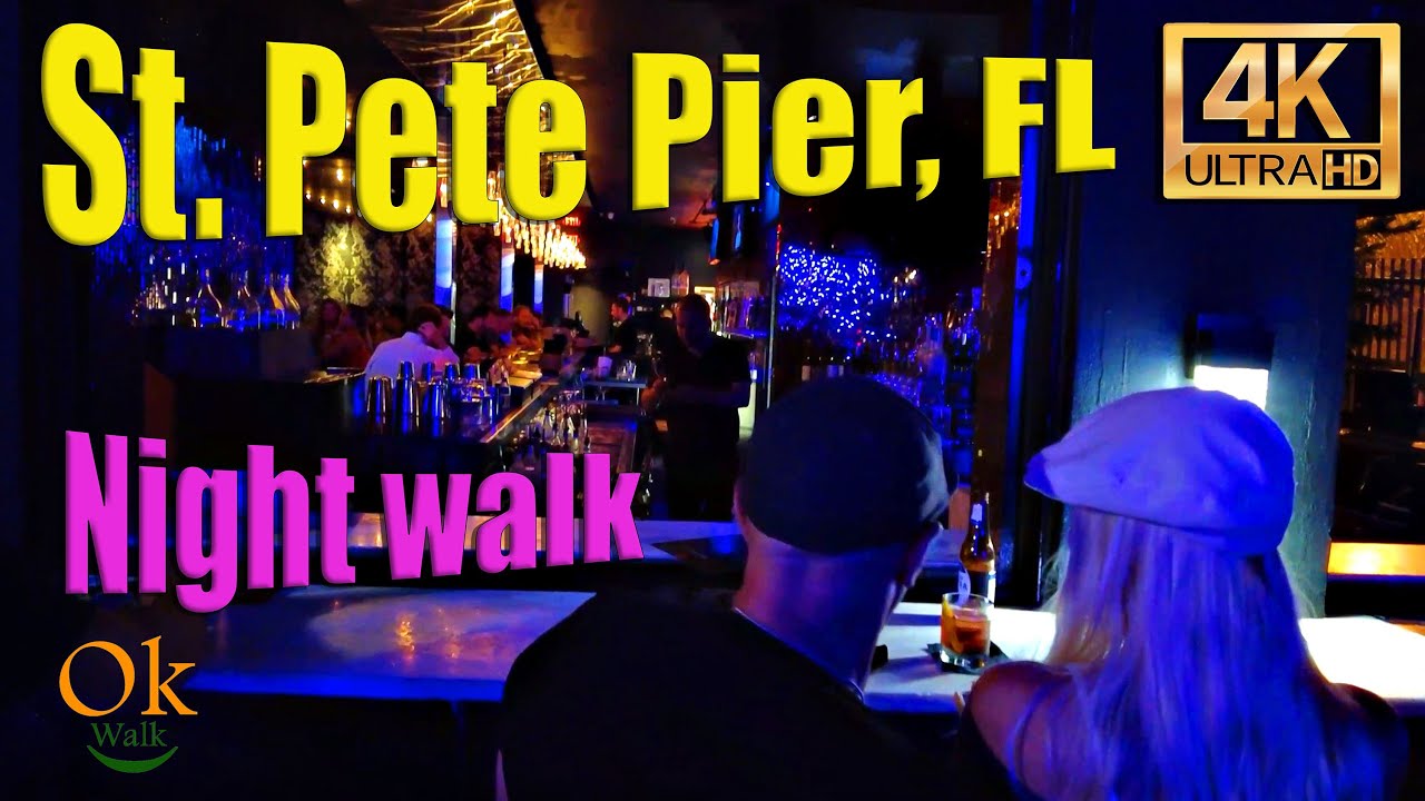 [4k] Florida Nightlife Madness in Downtown St. Petersburg, FL, USA- July 2022 Walking Tour Tampa Bay