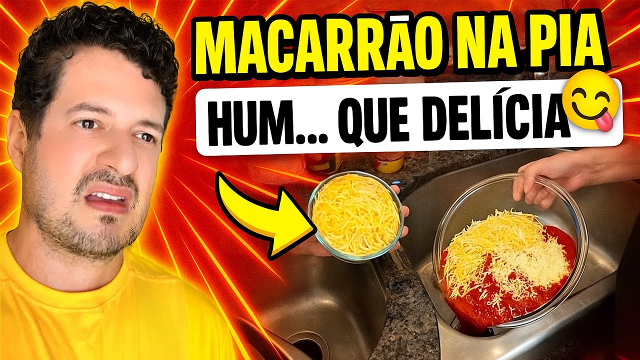 A moda agora é fazer macarrão na pia! PIQEPAI (pra isso que eu pago a internet)