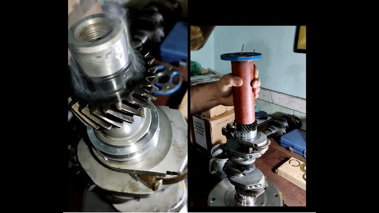 Como montar a engrenagem do virabrequim do Fusca em casa!