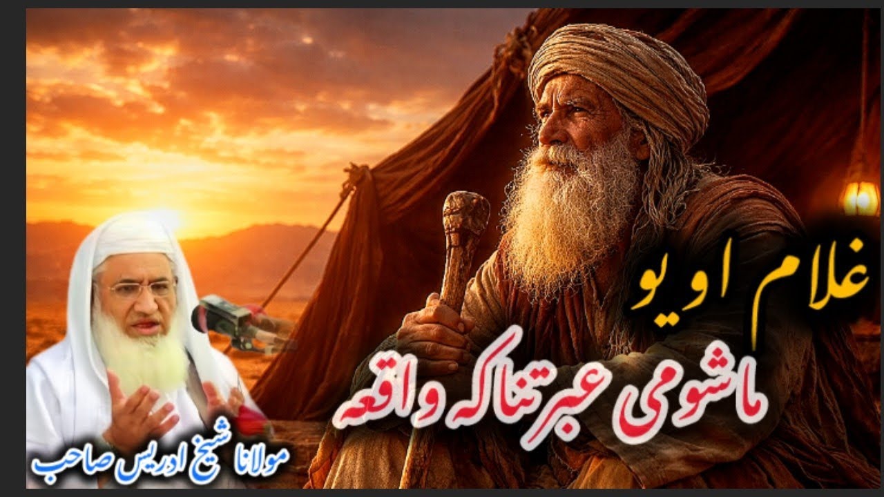 Molana sheikh idrees Sahib Bayan | Pashto Islamic Bayan | یو غلام او یو ماشومی ڈیرہ عبرتناکہ قصہ