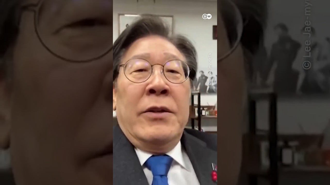 South Korea's opposition leader Lee films himself jumping fence to enter National Assembly | DW News