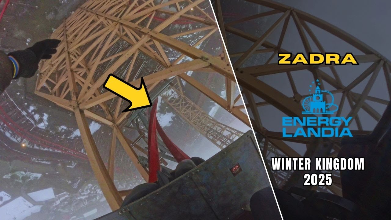 Zadra Rollercoaster on-ride front seat POV | Energylandia Winter Kingdom 2025