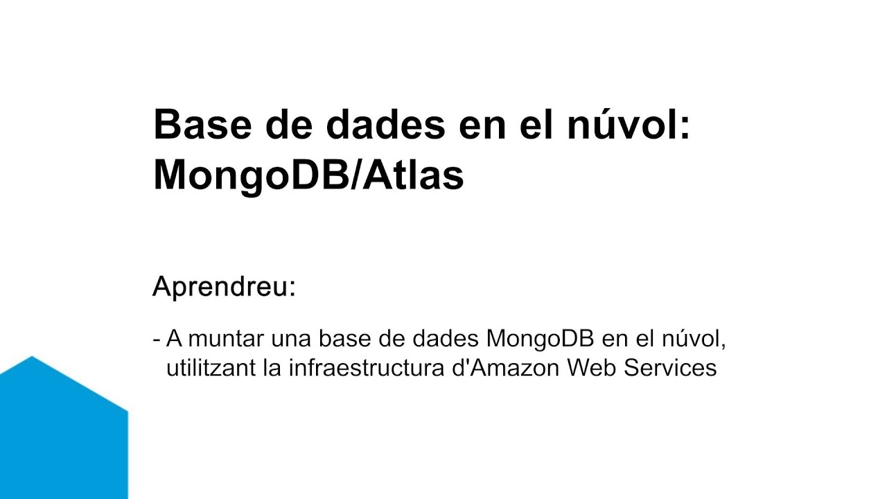 FP_IOC_TRS1665 U1L3010 Base de dades en el núvol: MongoDB/Atlas
