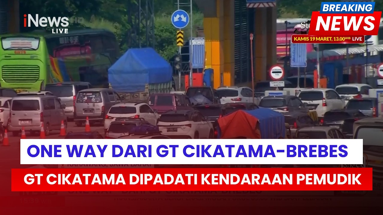 GT Cikatama Dipadati Kendaraan Pemudik | BN (17/3)