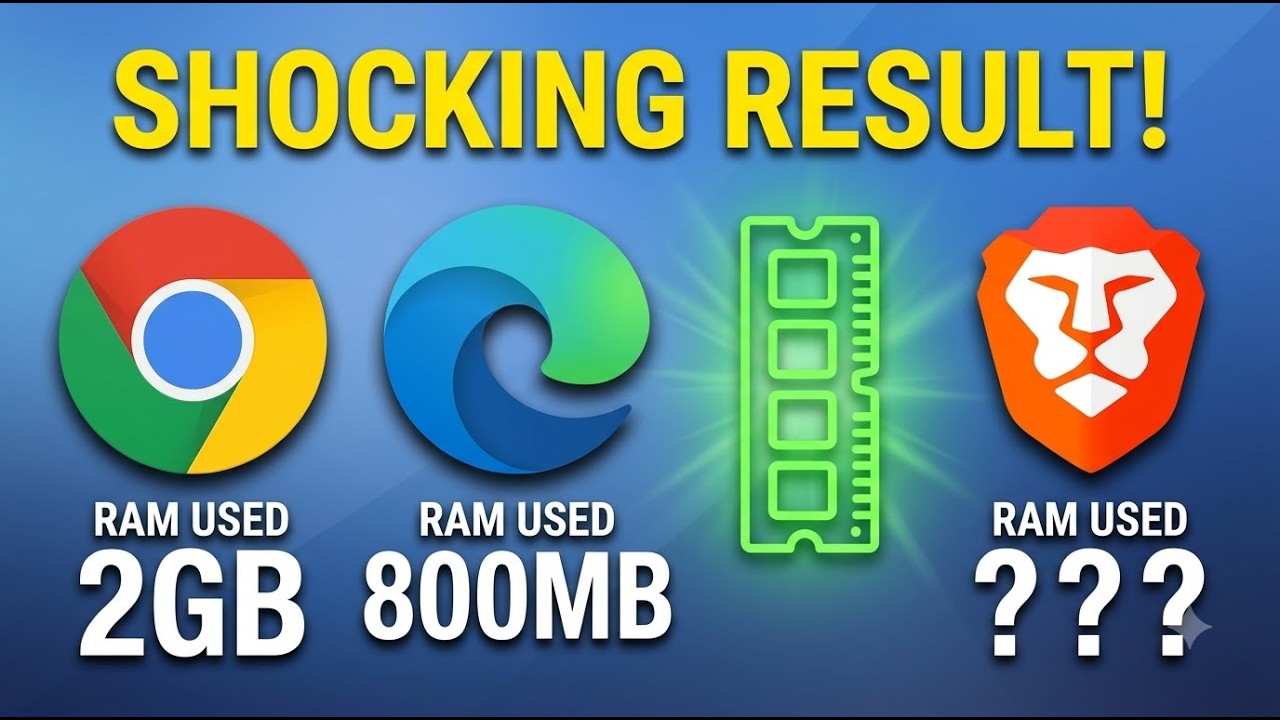 Brave vs Chrome vs Edge 2026: Which Browser Uses Less RAM?