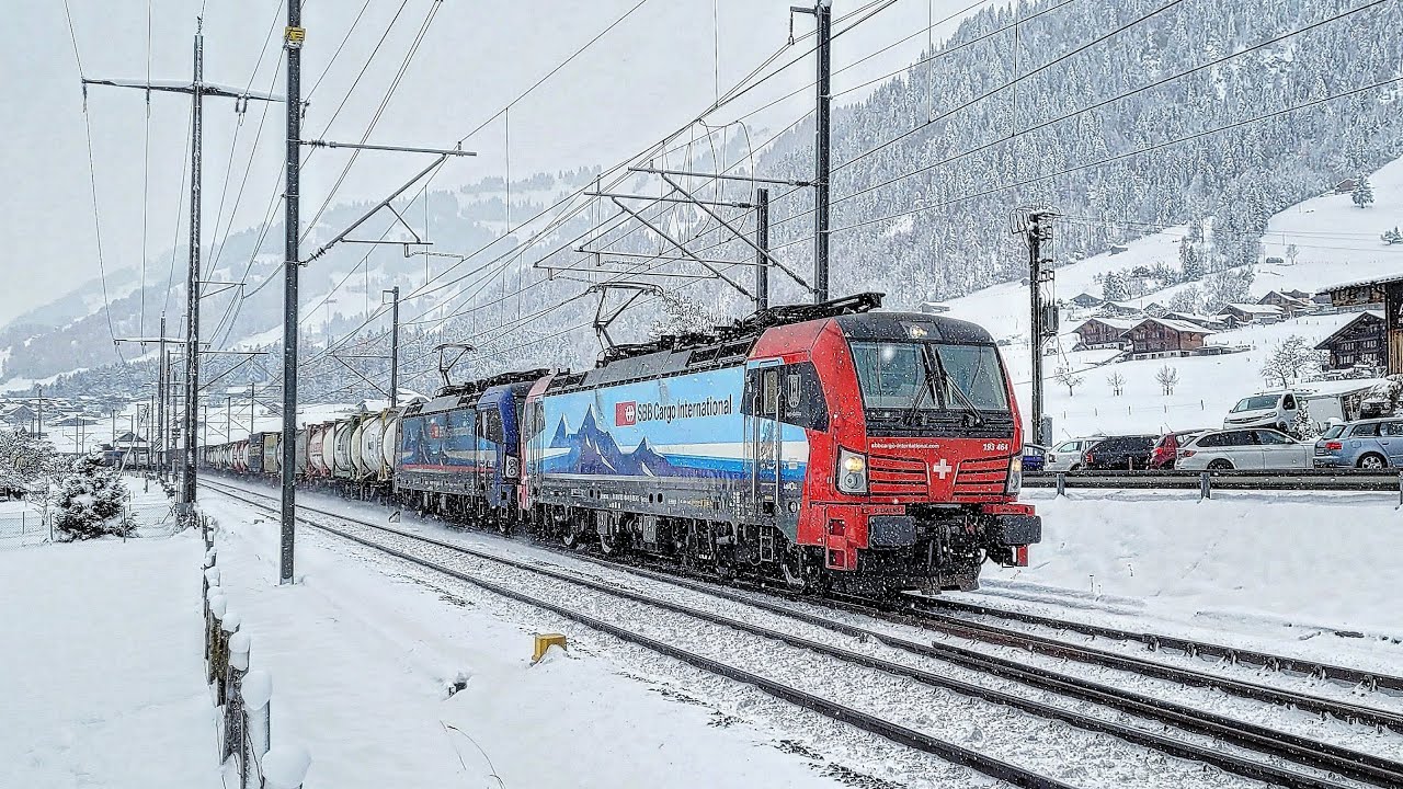 Apltransit Lötschberg (with snow): Mülenen, Reichenbach im Kandertal & Frutigen