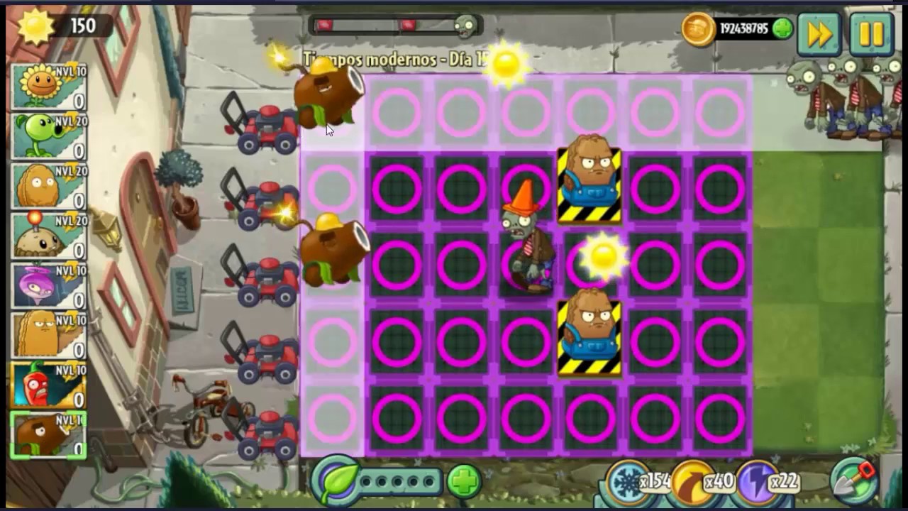 Plants vs Zombies 2 Mod Coconut Cannon vs Gargantuar