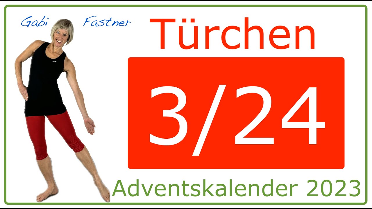 T&uuml;rchen 3 🎄 15 min. Adventskalender 2023 | flacher Bauch, ohne Ger&auml;te, im Stehen