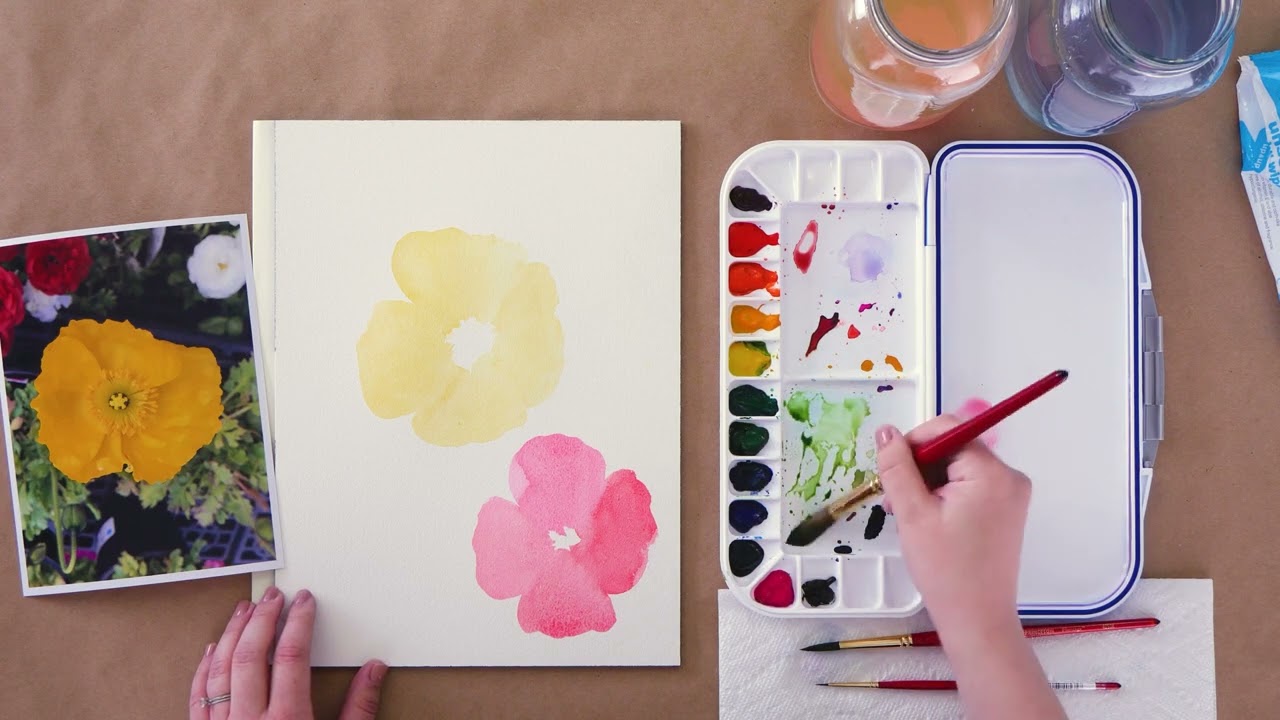 How to Paint Watercolor Poppies for Beginners | Easy Step-by-Step Tutorial