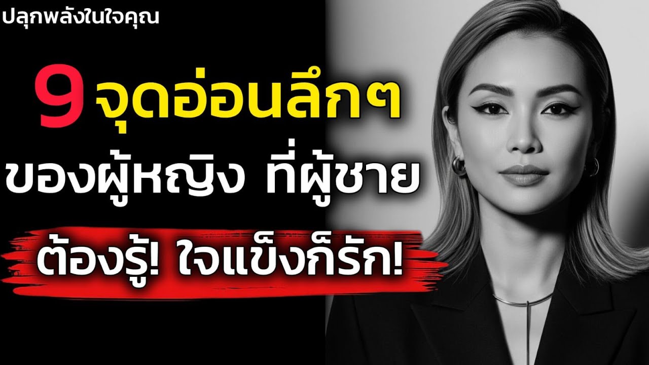 ￼9 จุดอ่อนลึกๆ ของผู้หญิงที่ผู้ชายต้องรู้ ใจแข็งแค่ไหนก็รัก! จิตวิทยา | ปลุกพลังในใจคุณ ￼