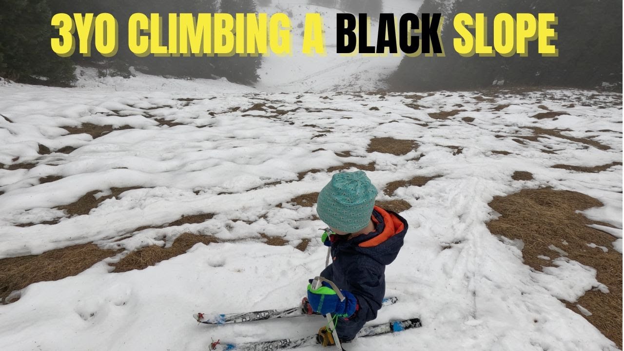 3 YEARS OLD – CLIMBING A BLACK SLOPE 😱 | Kinderskitour auf schwarzer Piste – Hochkar