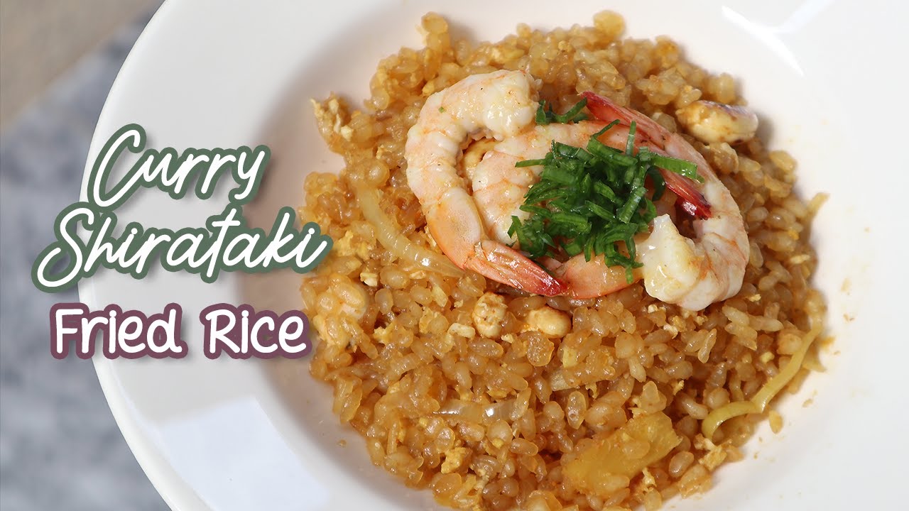 Curry Shirataki (Konjac) Fried Rice 🍍🍤