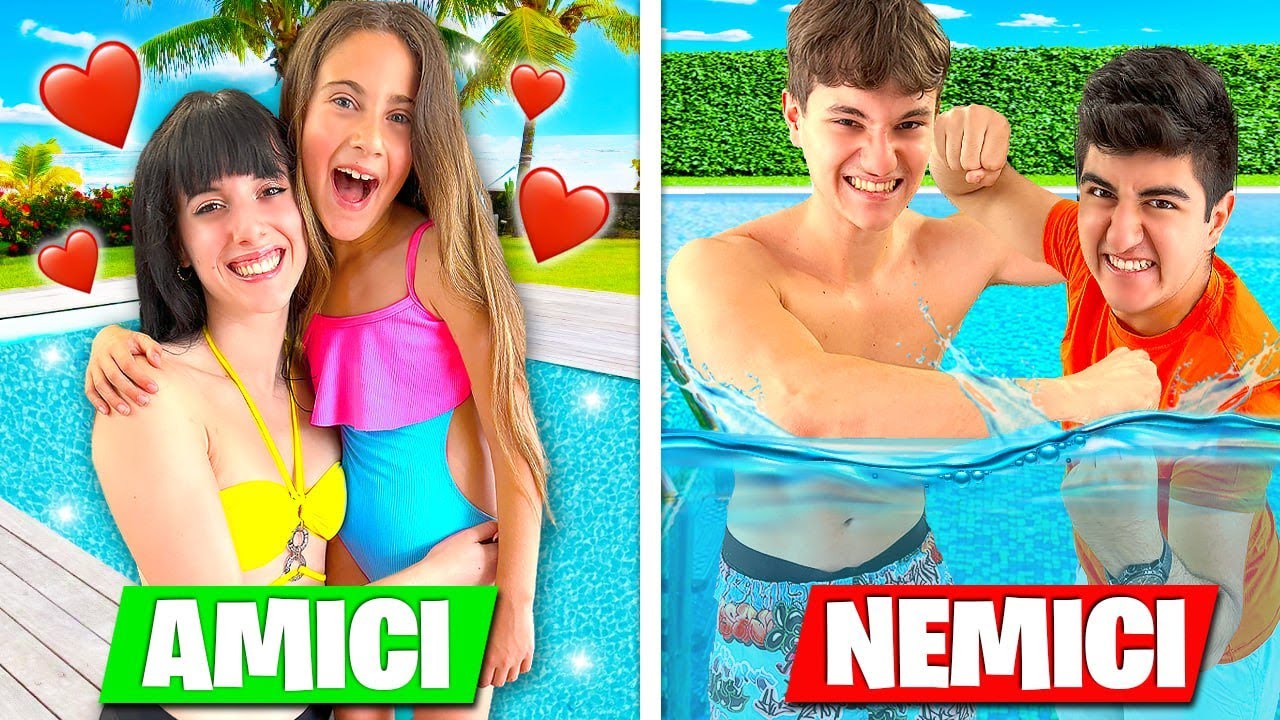 AMICI VS NEMICI IN PISCINA! *GIADA VS RIKY*