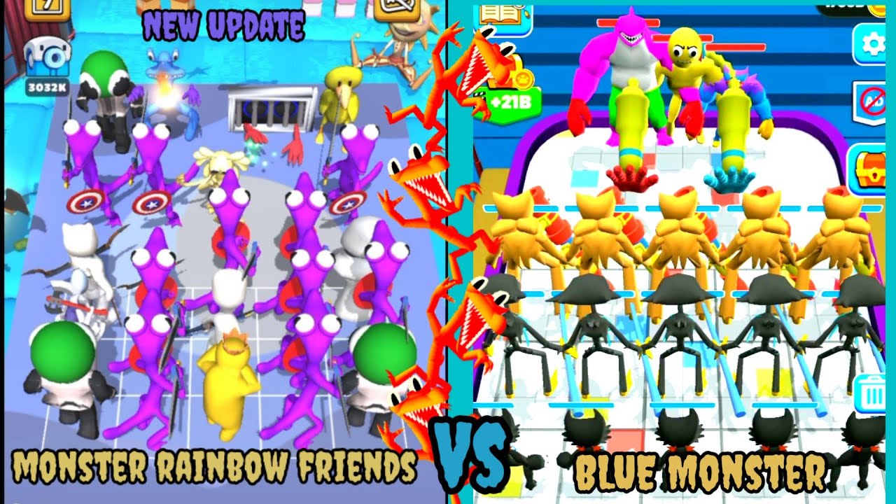 Merge Master Blue Monster vs Merge Monster Rainbow Friends Android Gameplay Part 6
