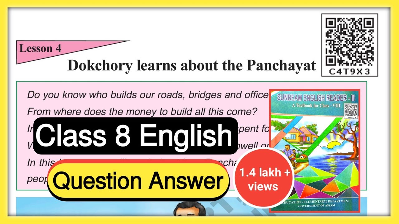 Class 8 English Chapter 4 Question Answer Assam // Class 8 English Lesson 4 Solution SCERT Book