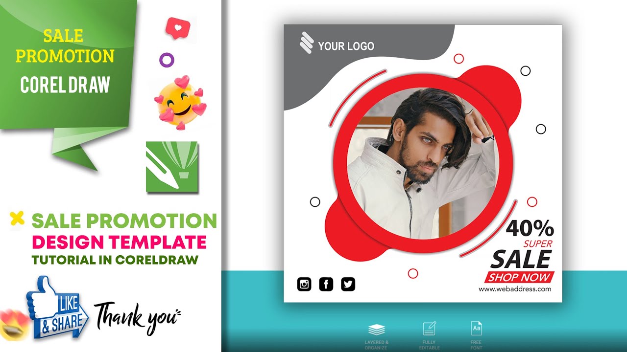 CorelDraw Tutorial-How to Create Sale Promotion Design in CorelDraw