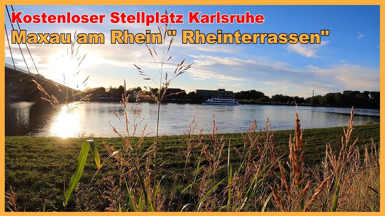 Karlsruhe direkt am Rhein kostenloser Stellplatz